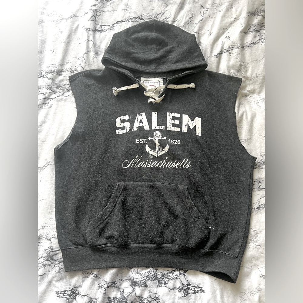 Gray Armless Workout Hoodie